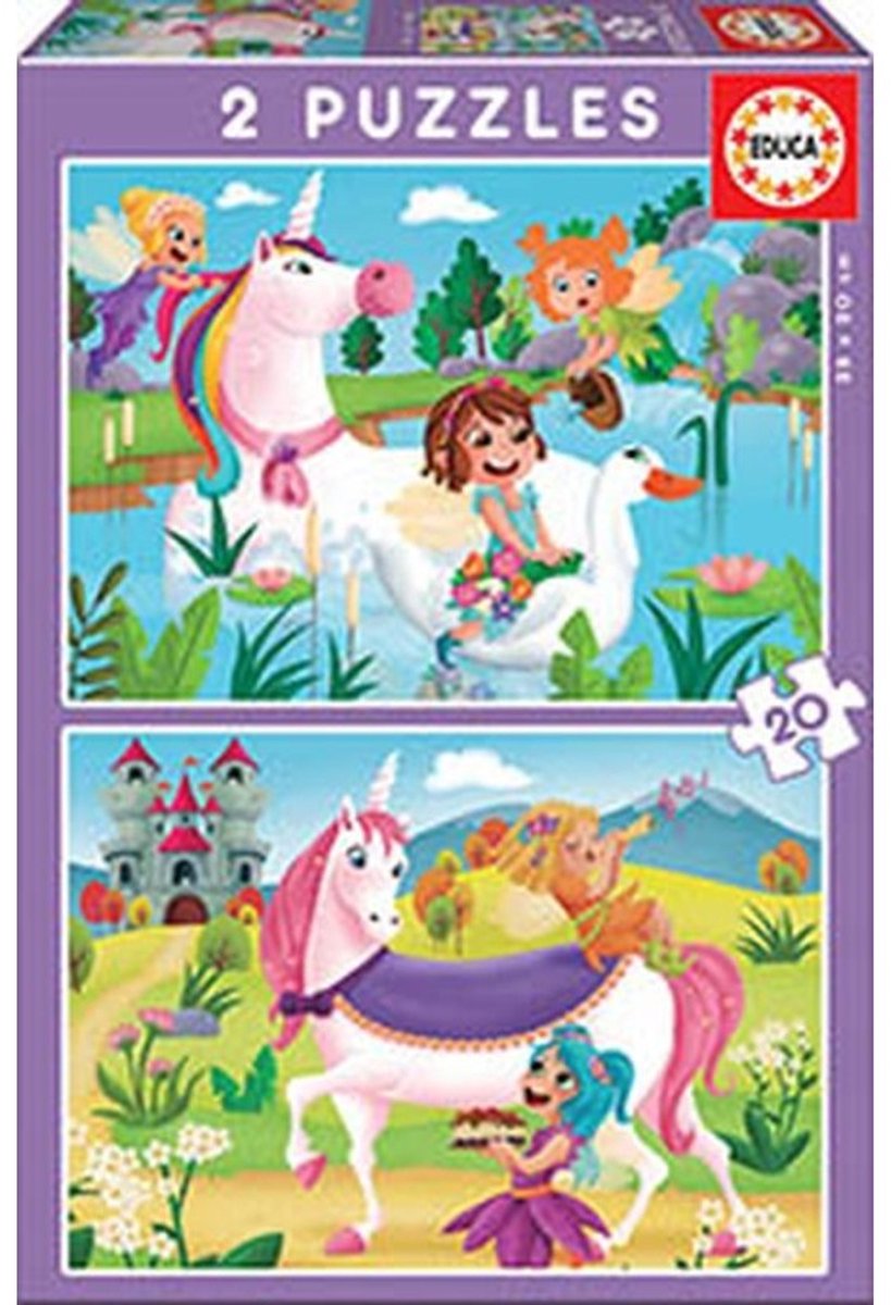 Puzzle Educa licornes et fées 40 pièces
