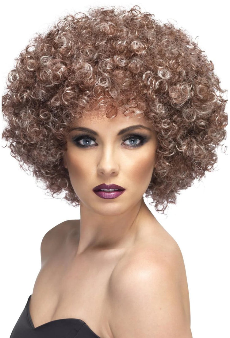 Smiffys perruque afro smiffy's - cheveux beiges - boucles - années 70 - carnaval - adultes