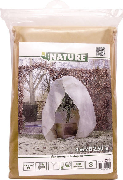 Nature Nature Couverture d'hiver avec fermeture éclair 70 g m² 3x2,5x2,5 m beige