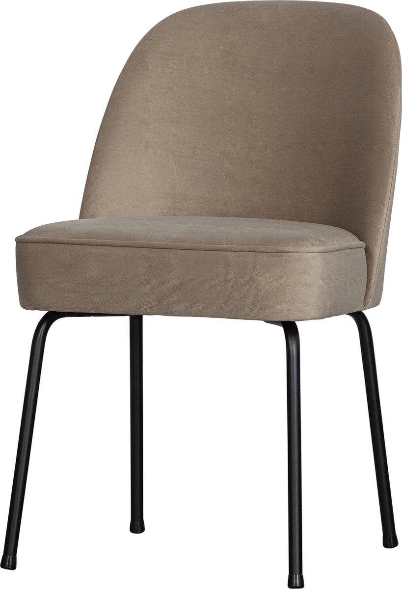 Chaise de salle à manger Woood vogue - velours - kaki - 83x50x58
