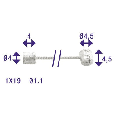 Elvedes Câble de dérailleur 2.25m Nexus (6400)
