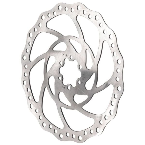 KT TR203-16 Rotor de disque de frein Ø203 mm 1,85 mm argent à 6 points