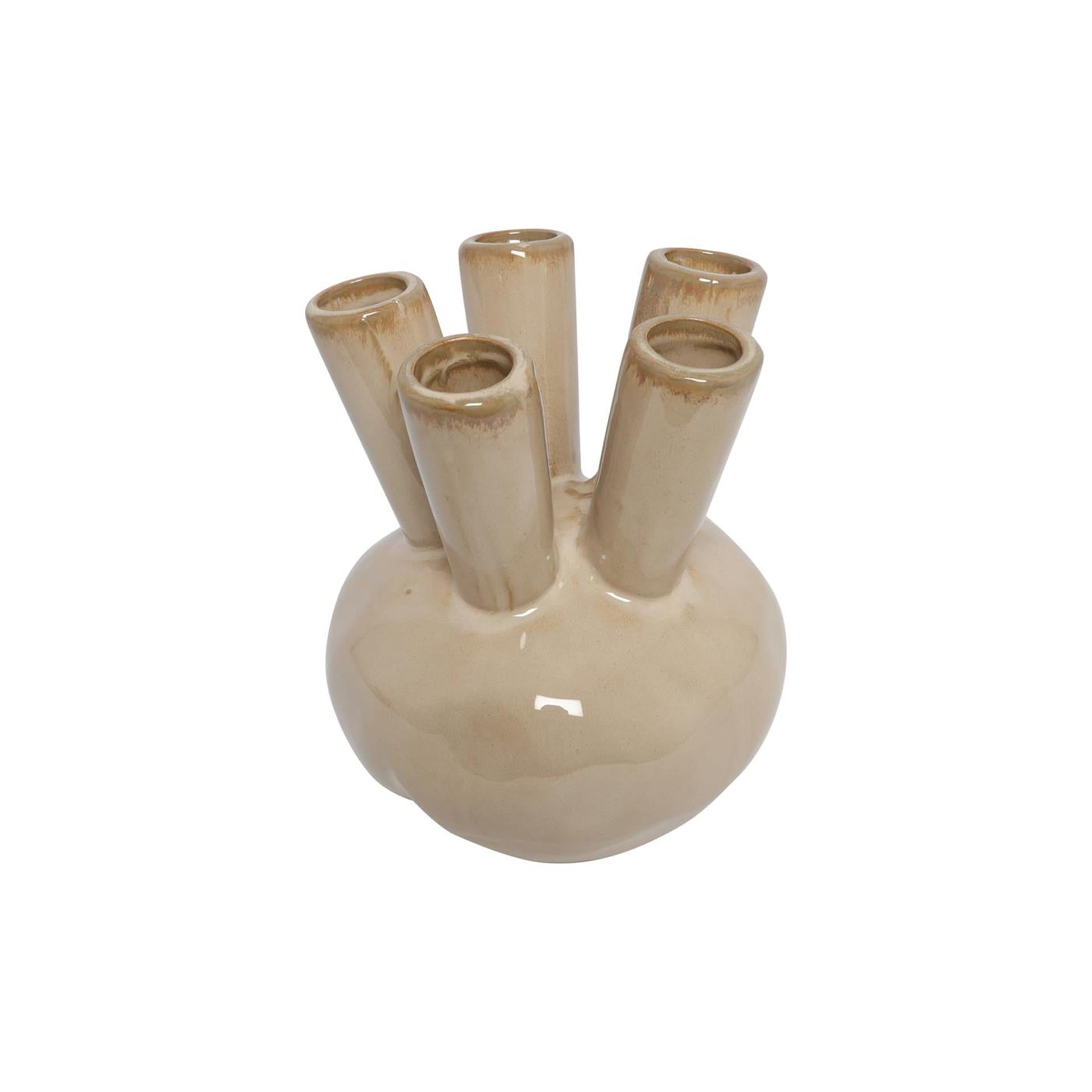 Vase tulipe Countryfield m beige 18,5x18,5x21cm