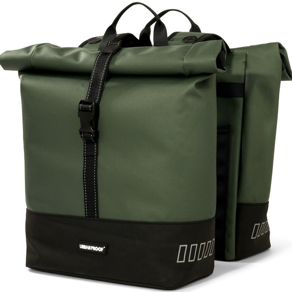 UrbanProof Urbanproof rolltop double sacoche de vélo 38 litres vert