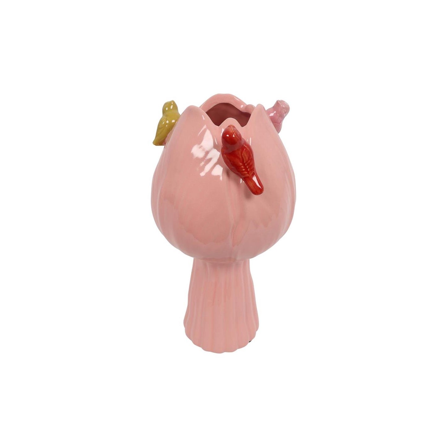Countryfield vase tulipe avec oiseaux s rose ø11cm