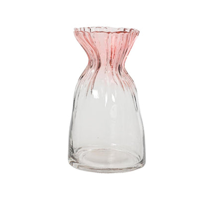 Vase Decoris verre h20,5cm rose tendre