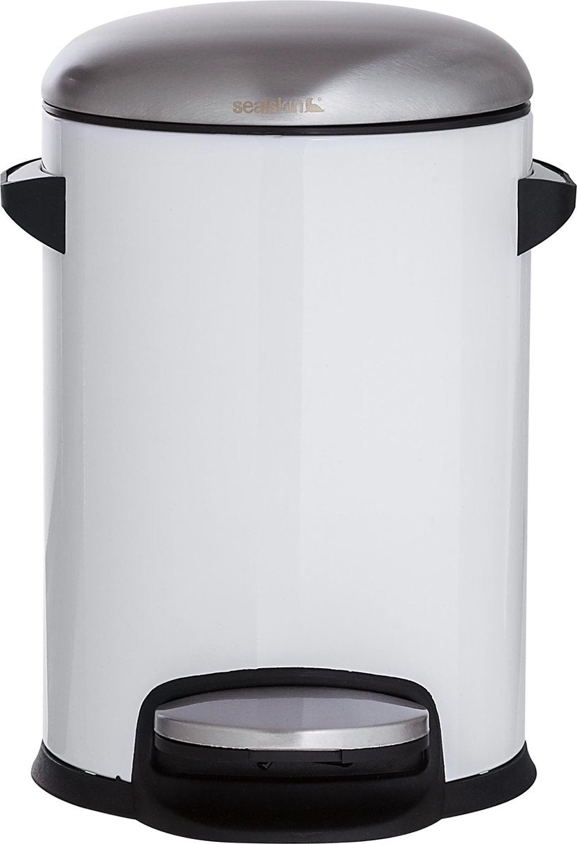 Sealskin cosmic - poubelle à pédale 3 litres sur pied - blanc