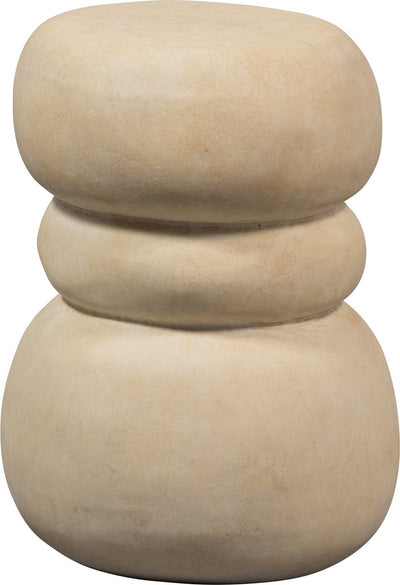 Table d'appoint Woood yvo - argile fibreuse - naturel - 47x37x35