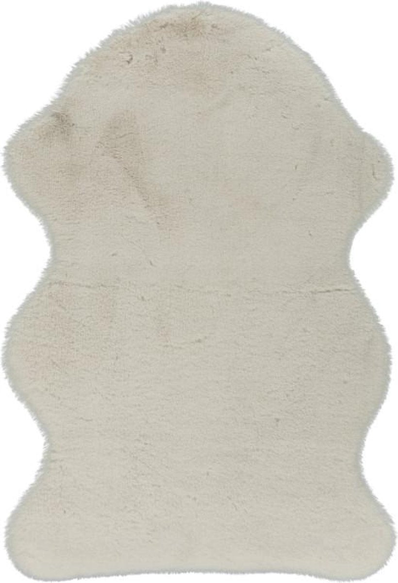 Lalee cosy - tapis - super doux - poils longs - antidérapant - imitation fourrure - fourrure moelleuse - 60x90cm ivoire blanc cassé