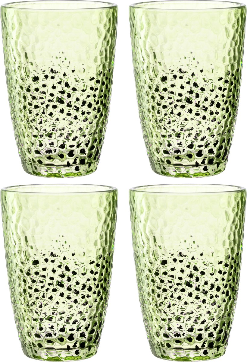 Verre à long drink Leonardo 340ml vert matera - lot de 4