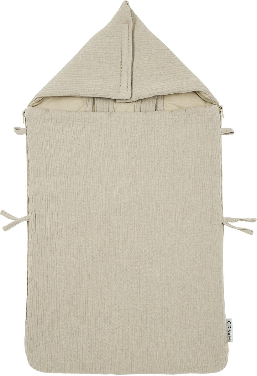 Chancelière Meyco baby uni - hydrophile prélavé - sable - 40x82cm