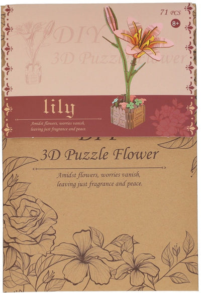 Kit de construction 3D en bois Lily - 71 pièces.
