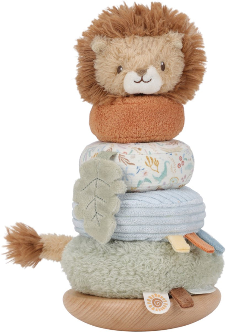 Lion en peluche tour empilable Little Dutch - Amis du safari