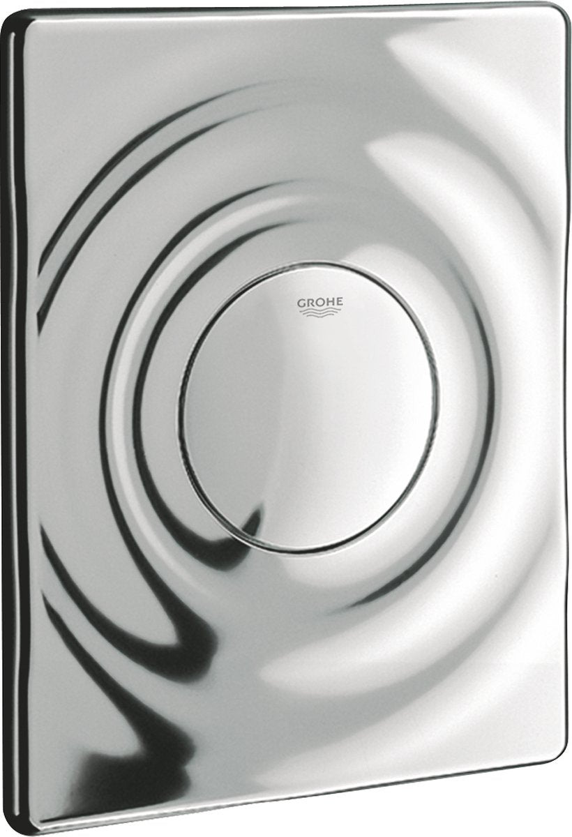 Plaque de commande de toilette Grohe surf simple chasse verticale horizontale chromée
