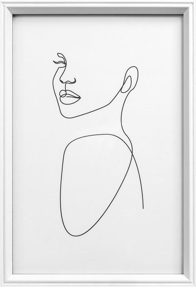 Silhouette Walther - cadre en bois - format photo 20x30 cm - blanc