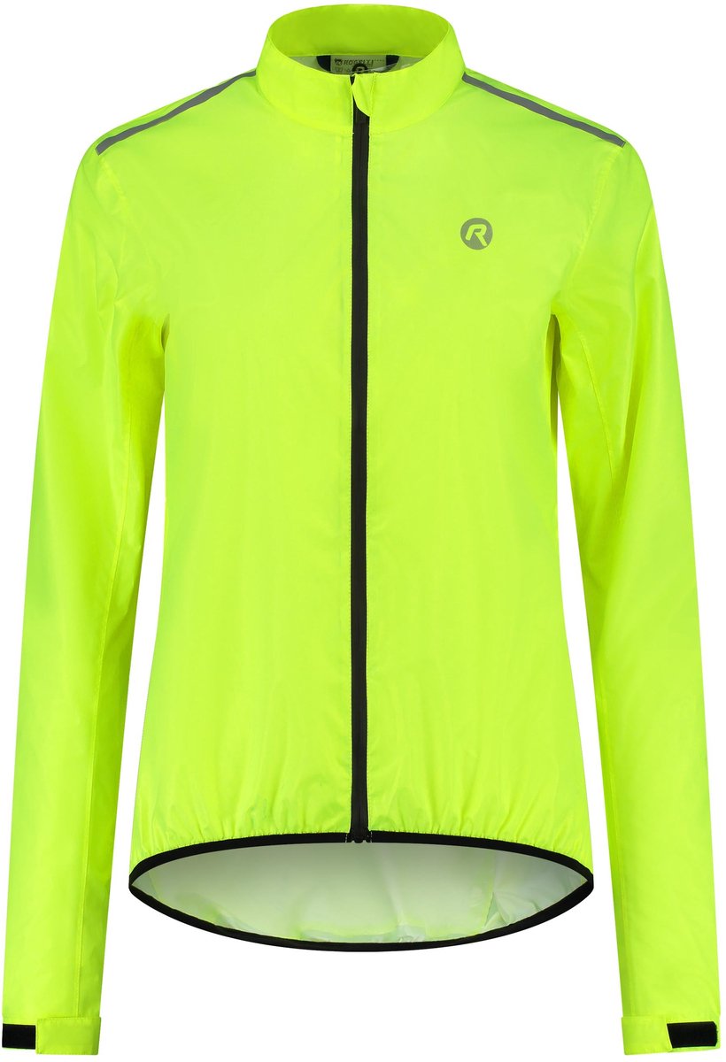 Rogelli core veste de pluie cycliste femme - imperméable - jaune fluo - s
