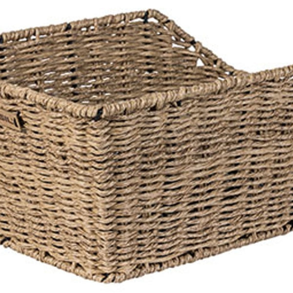 Basil Cento Rattan Look WSL - panier à vélo - à l'arrière - avec système Basil WSL - marron clair