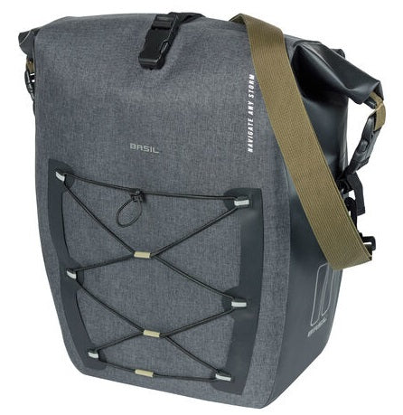 Basil Navigator Storm Mik Side Bicycle Sac - Sac à vélo sportif et fonctionnel - noir - 100% étanche