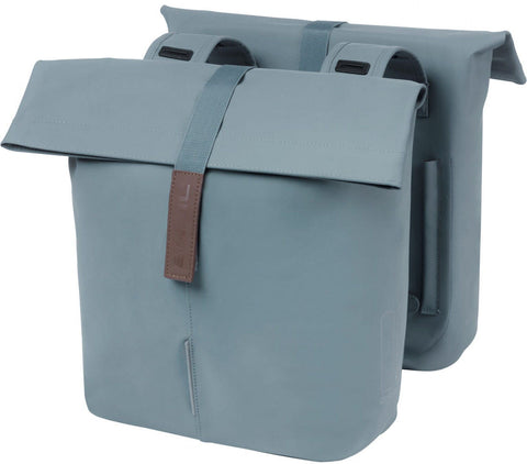 Basil Tas City Dubbel - Cuir de vegan - Bleu graphite