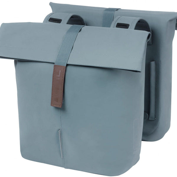 Basil Tas City Dubbel - Cuir de vegan - Bleu graphite