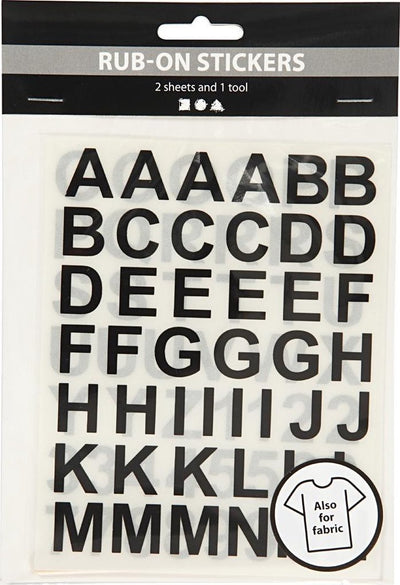 Creativ Company Frot-on Stickers Letters and Figures Black, 2 Fellings