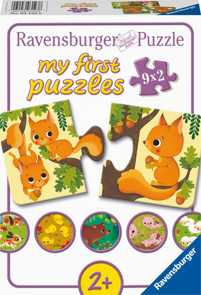 Animaux de Ravensburger et leur petit puzzle, 9x2st.