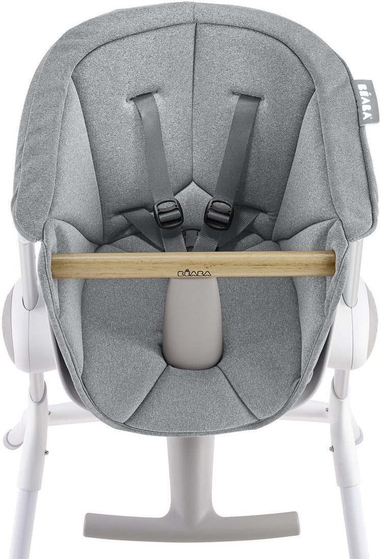 Béaba réducteur d'assise up down - coussin confort pour chaise haute - ergonomique doux - lavable - à partir de 6 mois - gris
