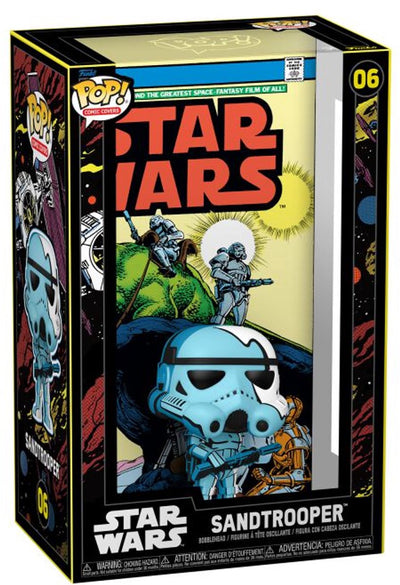 Funko star wars sandtrooper (1977) (couverture de bande dessinée) figurine en vinyle 06 pop ! multicolore