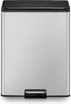 Eko eko poubelle à pédale essential 2x20 l couleur argent mat