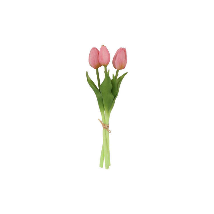Countryfield bouquet de tulipes artificielles rose 12x12x29cm