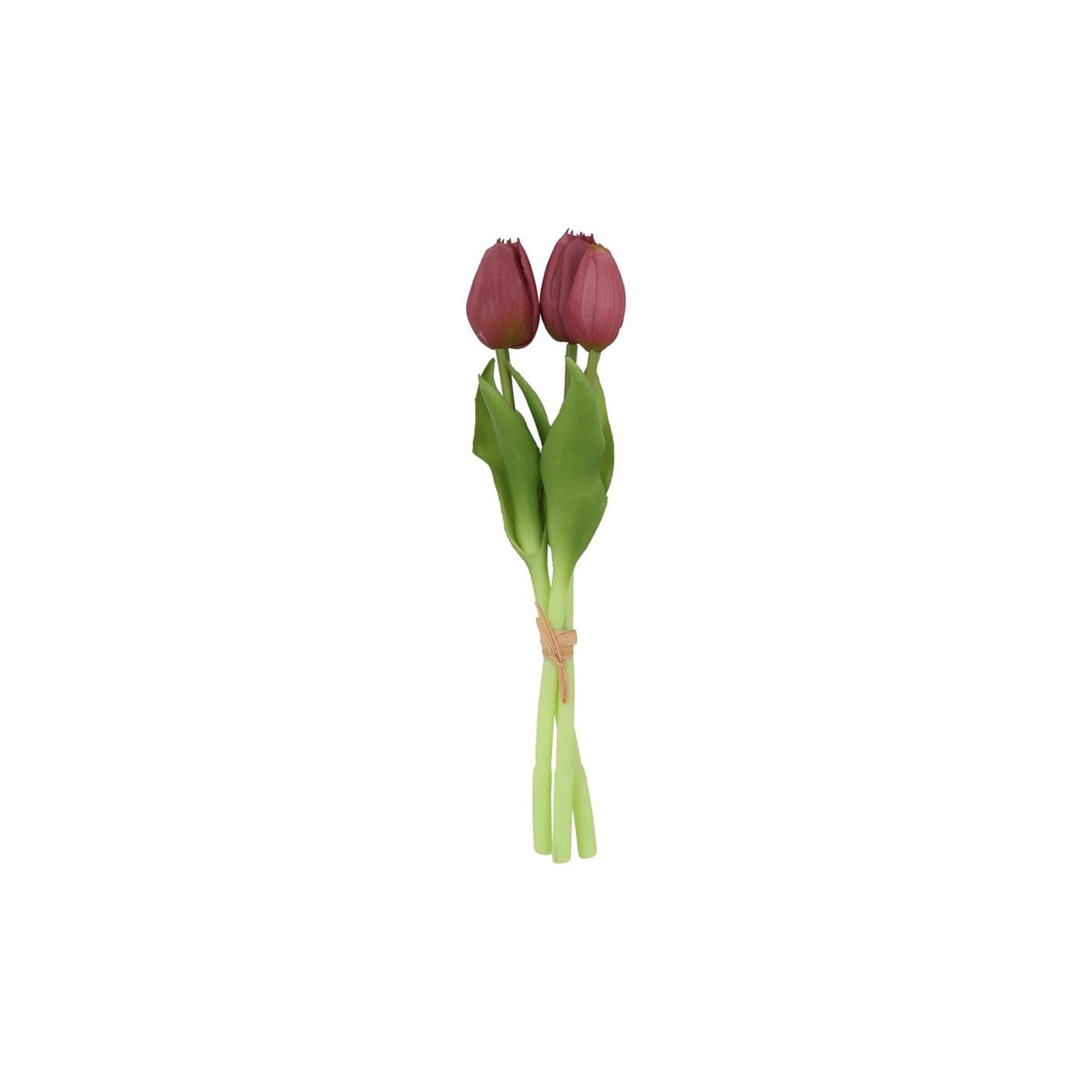 Countryfield bouquet de tulipes artificielles violet 12x12x29cm
