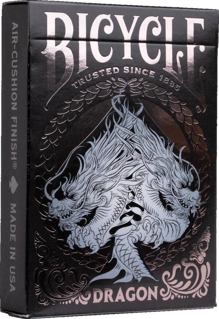 Bicycle dragon noir - cartes à jouer premium - poker - collection ultimes - à collectionner