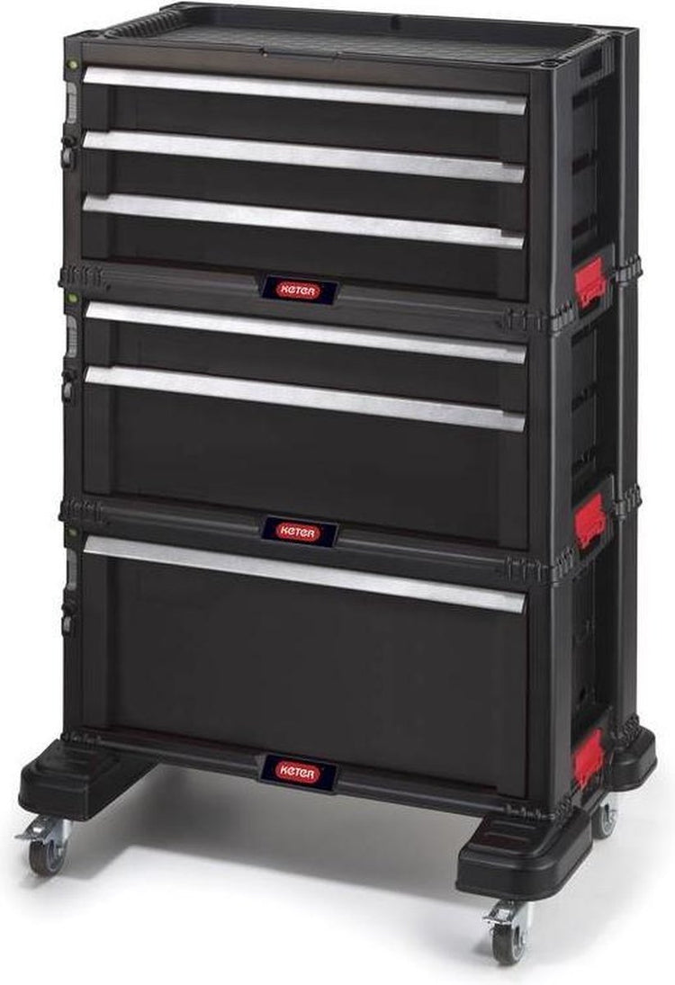 Chariot d'atelier Keter avec 6 tiroirs noir