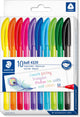 Staedtler ball stylo à bille triangulaire set 10 couleurs