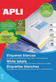 Apli étiquettes autocollantes 10199 blanc 35,6 x 16,9 mm a4 25 feuilles