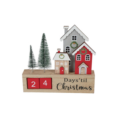Calendrier d'ornement Countryfield tasha rouge 18x3xh17cm