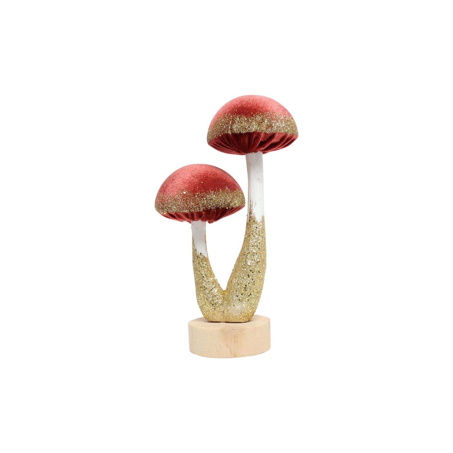 Countryfield ornement champignons rose 10x6x18cm