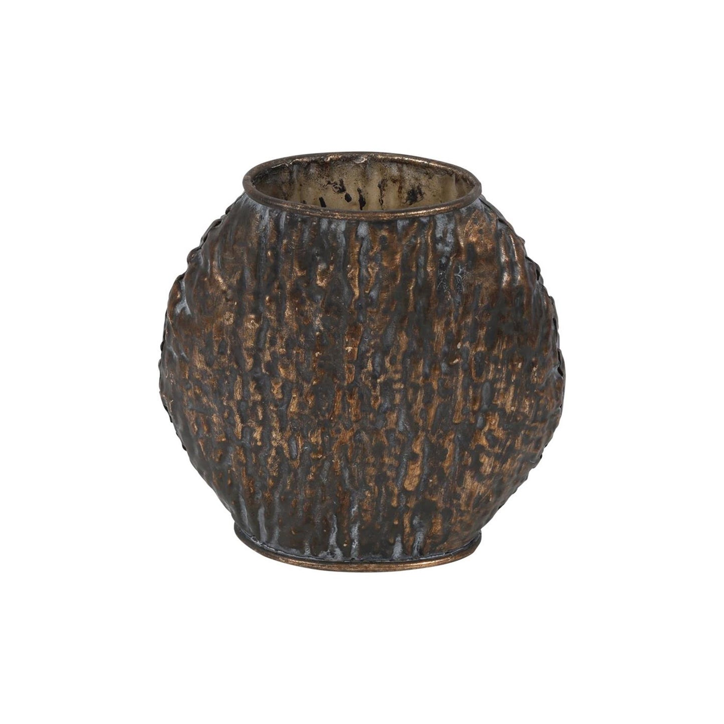 Vase Countryfield ébène s bronze 21,5x8x21,5cm