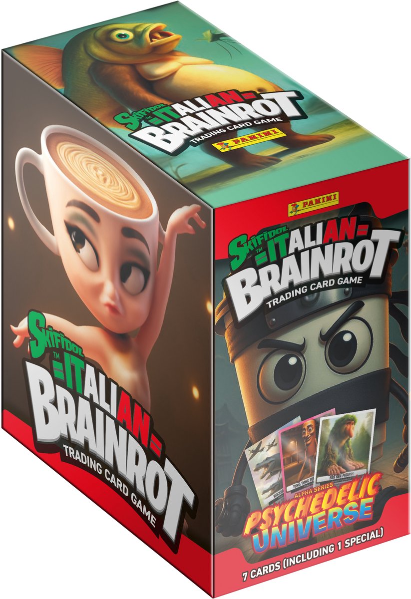 Présentoir de flow packs de cartes à collectionner Panini Italian Brainrot (24)
