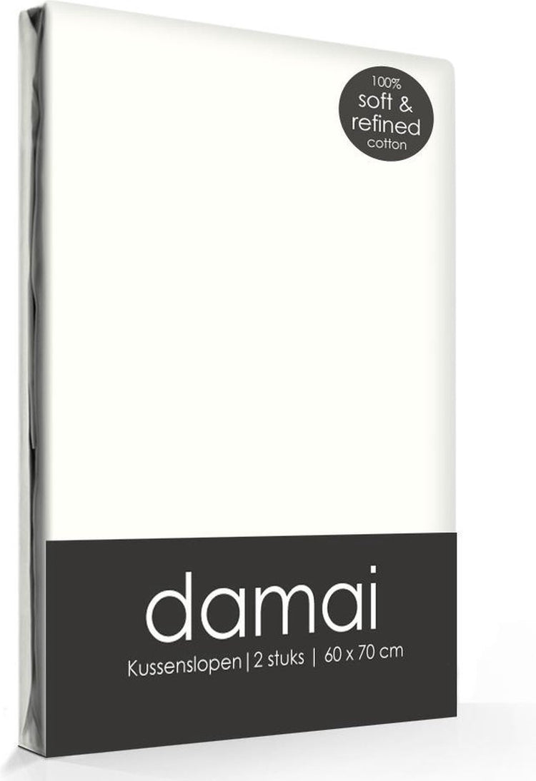 Taies d'oreiller Damai ivoire (2 pièces) - 35 x 50 cm