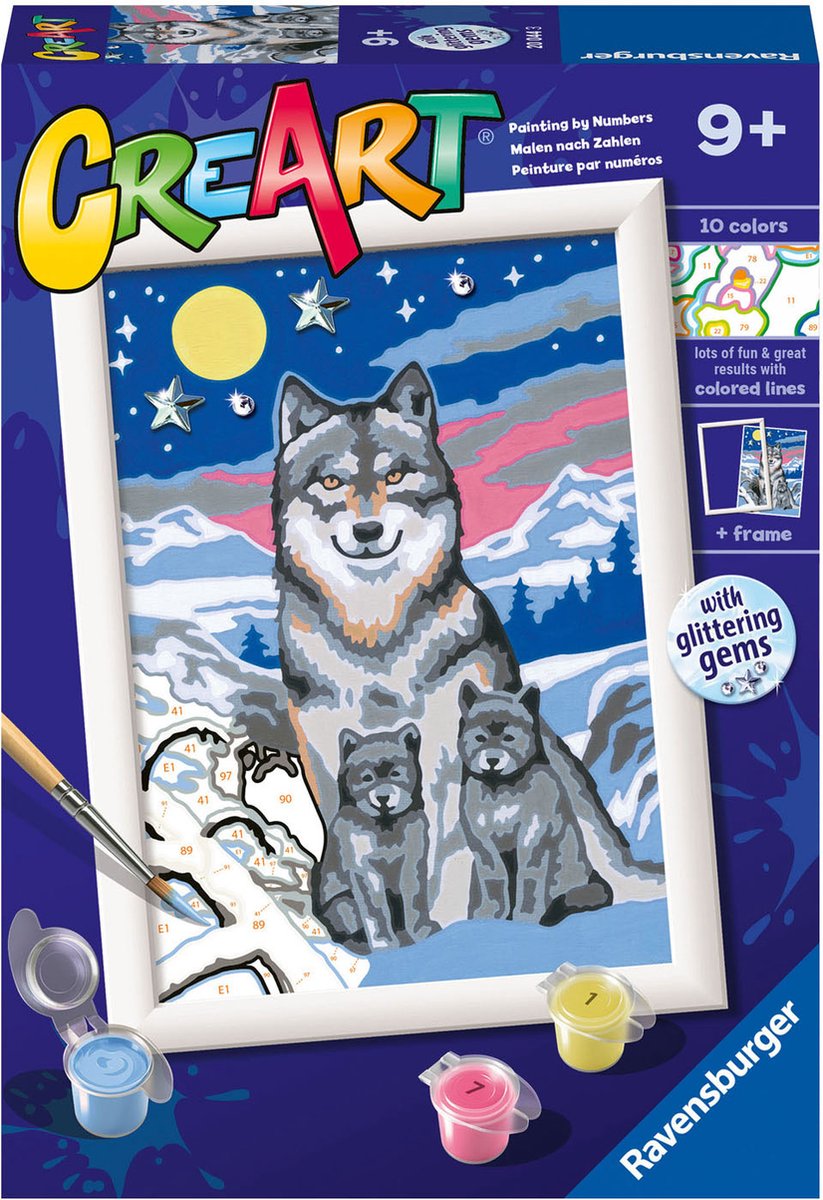 Ravensburger Creart peinture sur le numéro Great Wolves Family