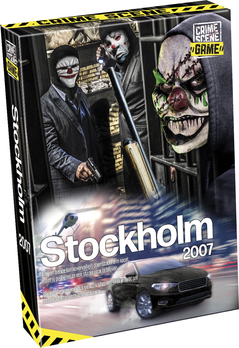 Tactic Crime Scene Stockholm 2007 – jeu de société – jeu de crime – vol de banque passionnant et chasse à travers la ville – enquête et déduction approfondies – série de scènes de crime – Game Storm Studio – 1 ou plusieurs joueurs – à partir de 18 ans