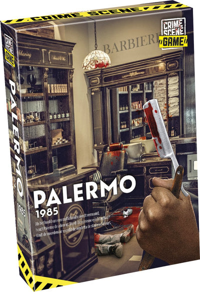 Tactique scène de crime Palerme 1985 – jeu de société – jeu policier – mystère mafieux en Sicile – enquête approfondie et choix moraux – série scène de crime – studio game storm – 1 ou plusieurs joueurs – à partir de 18 ans