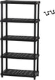 Support de rangement Iris l - 5 niveaux - extra spacieux - plastique - noir