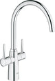 Robinet de cuisine Grohe ambi - bec pivotant - chrome
