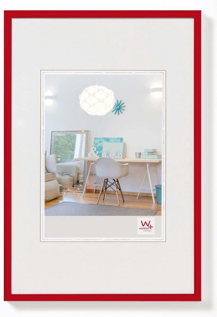 Walther new lifestyle - cadre en plastique - format photo 60x80 cm - rouge