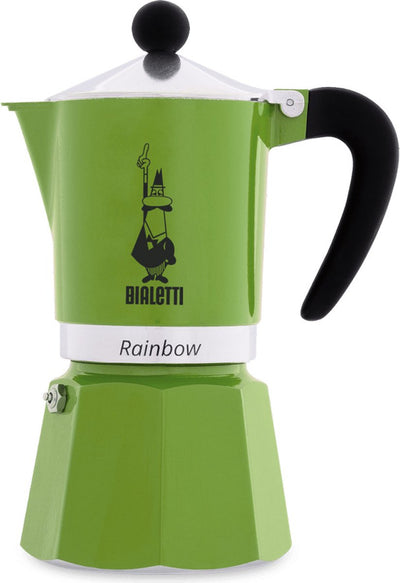 Bialetti arc-en-ciel vert 6 tasses – cafetière à expresso – aluminium – 270 ml
