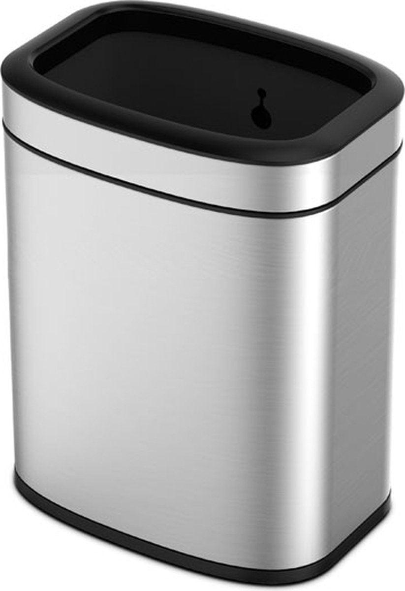 Eko - poubelle ouverte oli-cube 20 litres - polypropylène en acier inoxydable - acier inoxydable mat - poubelle