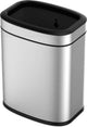 Eko - poubelle ouverte oli-cube 20 litres - polypropylène en acier inoxydable - acier inoxydable mat - poubelle
