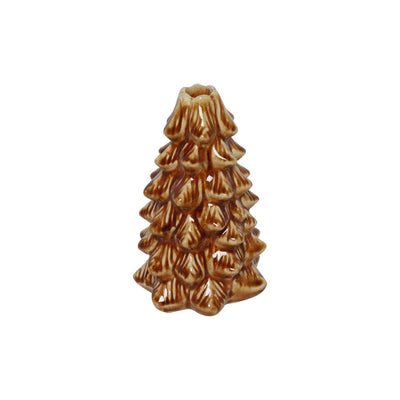 Bougeoir Countryfield Sapin de Noël marron ø11xh19cm
